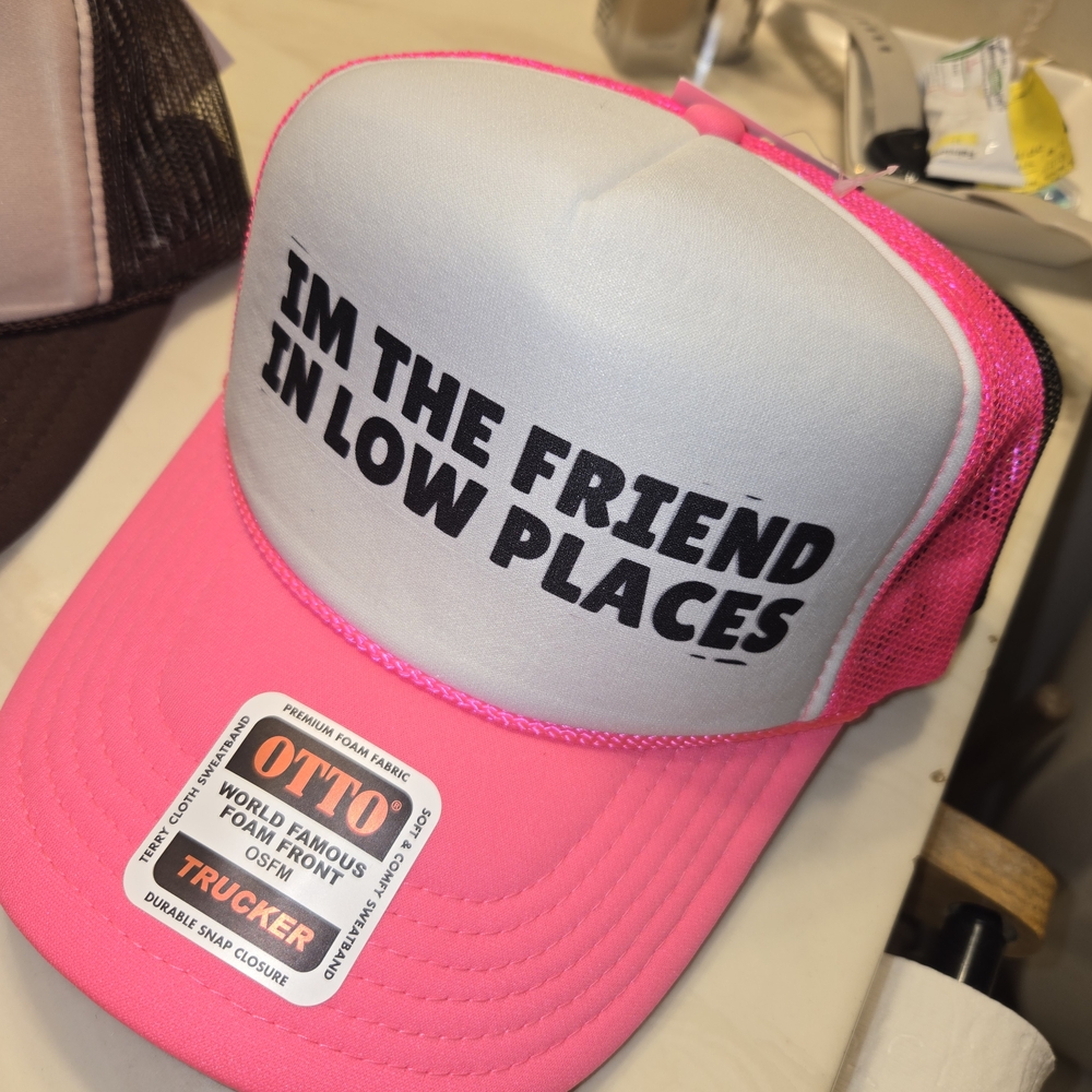 OTTO Pink and White Kids Trucker Hat